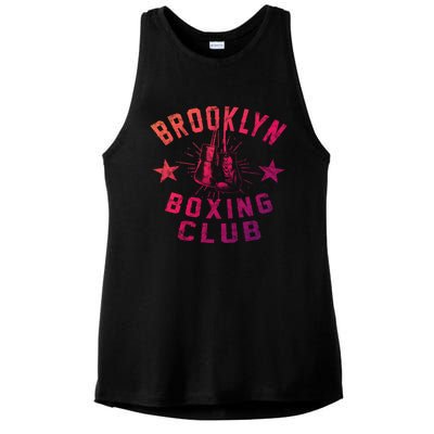 Brooklyn Boxing Club Vintage Distressed Boxing Gift Ladies PosiCharge Tri-Blend Wicking Tank