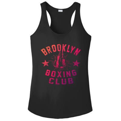 Brooklyn Boxing Club Vintage Distressed Boxing Gift Ladies PosiCharge Competitor Racerback Tank