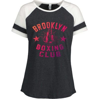 Brooklyn Boxing Club Vintage Distressed Boxing Gift Enza Ladies Jersey Colorblock Tee