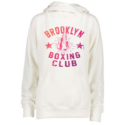 Brooklyn Boxing Club Vintage Distressed Boxing Gift Womens Funnel Neck Pullover Hood