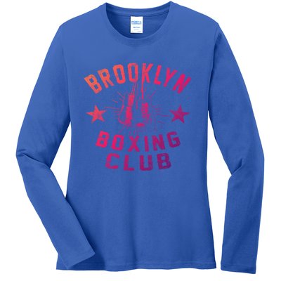 Brooklyn Boxing Club Vintage Distressed Boxing Gift Ladies Long Sleeve Shirt