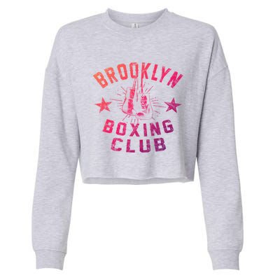 Brooklyn Boxing Club Vintage Distressed Boxing Gift Cropped Pullover Crew