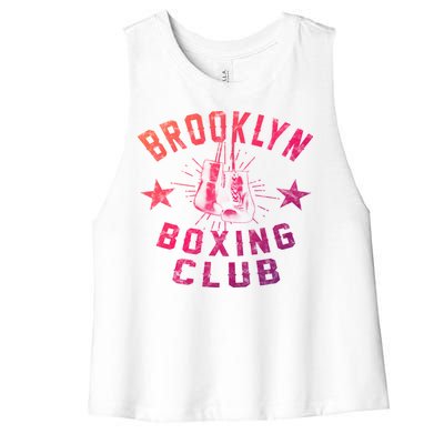 Brooklyn Boxing Club Vintage Distressed Boxing Gift Women's Racerback Cropped Tank