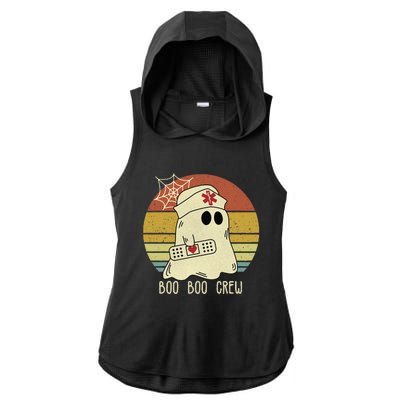 Boo Boo Crew Nurse Halloween Nurse Ladies PosiCharge Tri-Blend Wicking Draft Hoodie Tank