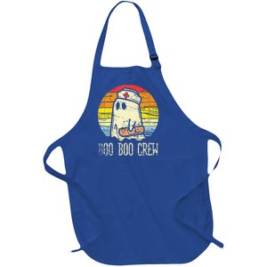 Boo Boo Crew Nurse Halloween Nurses Rn Ghost Gift Full-Length Apron With Pockets