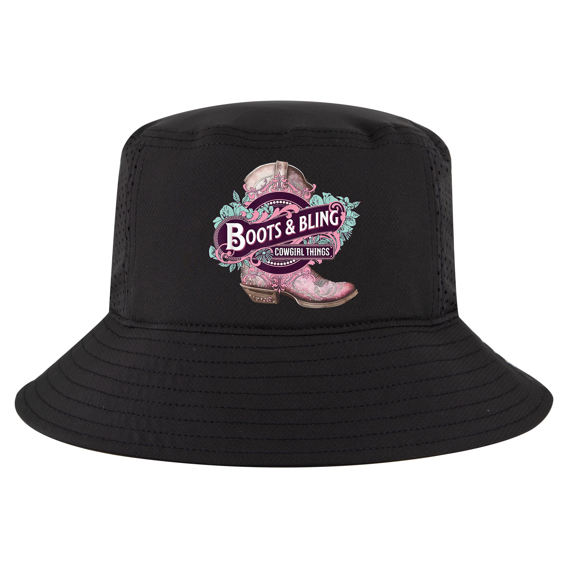 Boots & Bling Cowgirl Things Cute Western Country Rodeo Cool Comfort Performance Bucket Hat
