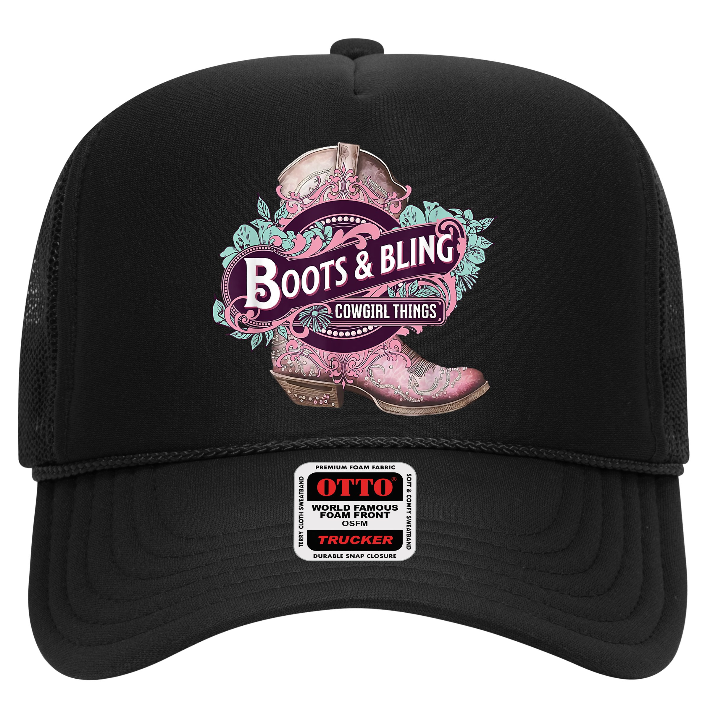 Boots & Bling Cowgirl Things Cute Western Country Rodeo Hat