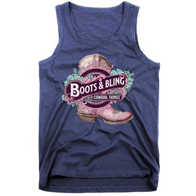Boots & Bling Cowgirl Things Cute Western Country Rodeo Tank Top