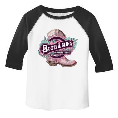 Boots & Bling Cowgirl Things Cute Western Country Rodeo Toddler Fine Jersey T-Shirt