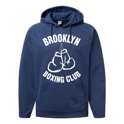 Brooklyn Boxing Club Hanging Gloves Gift Great Gift Performance Fleece Hoodie