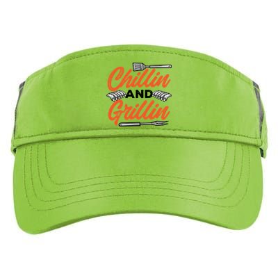 Bbq Barbeque Chillin And Grillin Funny Gift Adult Drive Performance Visor