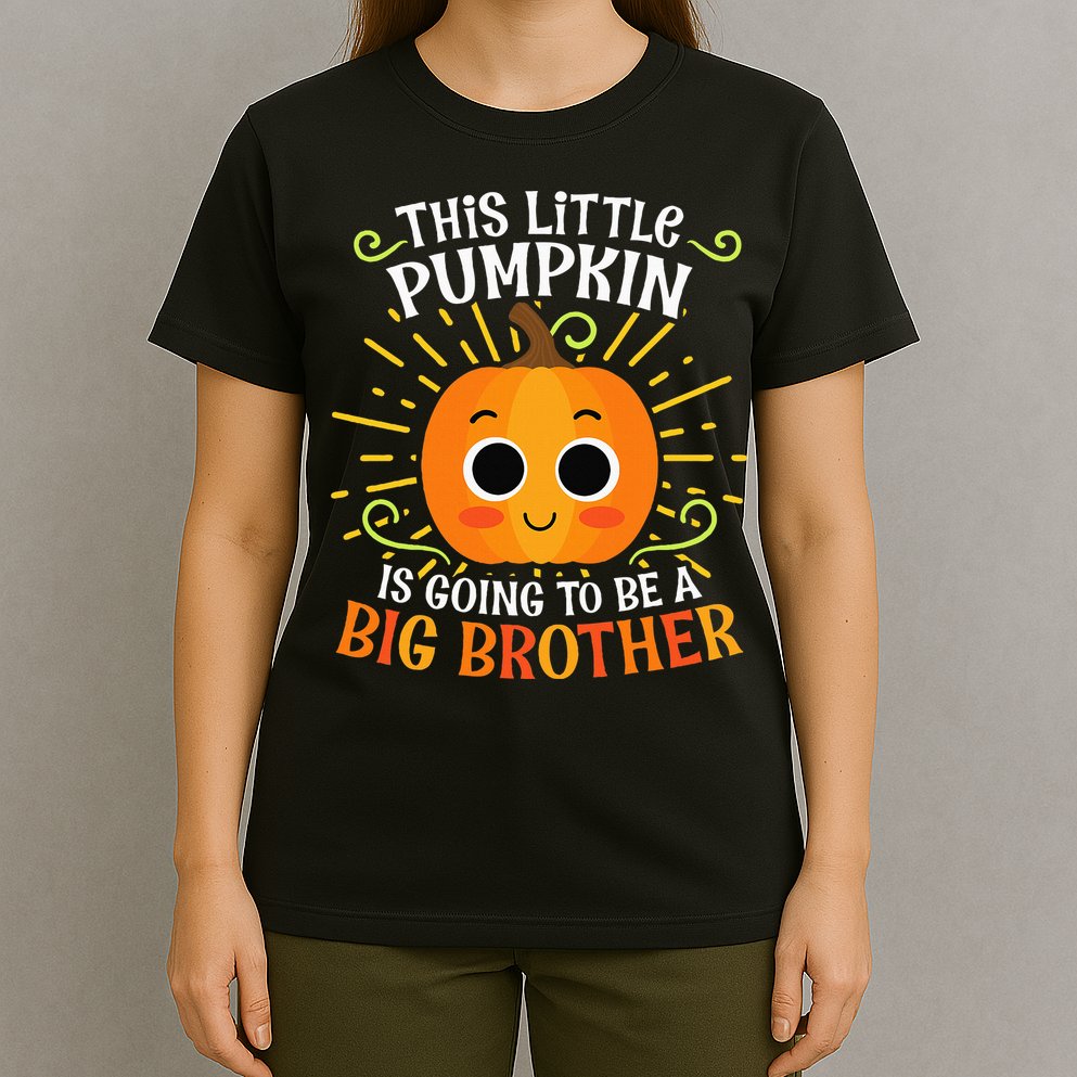 Big Brother Cute Thanksgiving Pumpkin Pregnancy Announcement T-Shirt