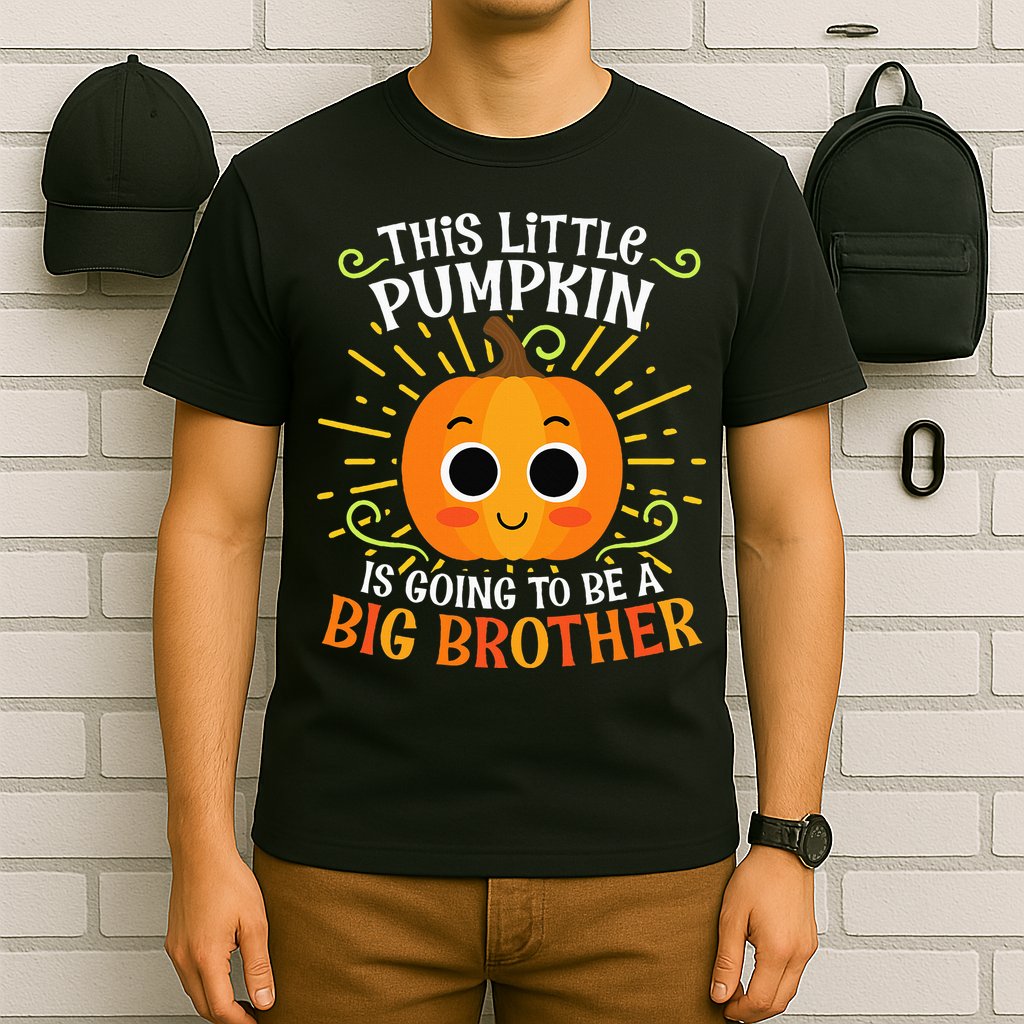 Big Brother Cute Thanksgiving Pumpkin Pregnancy Announcement T-Shirt