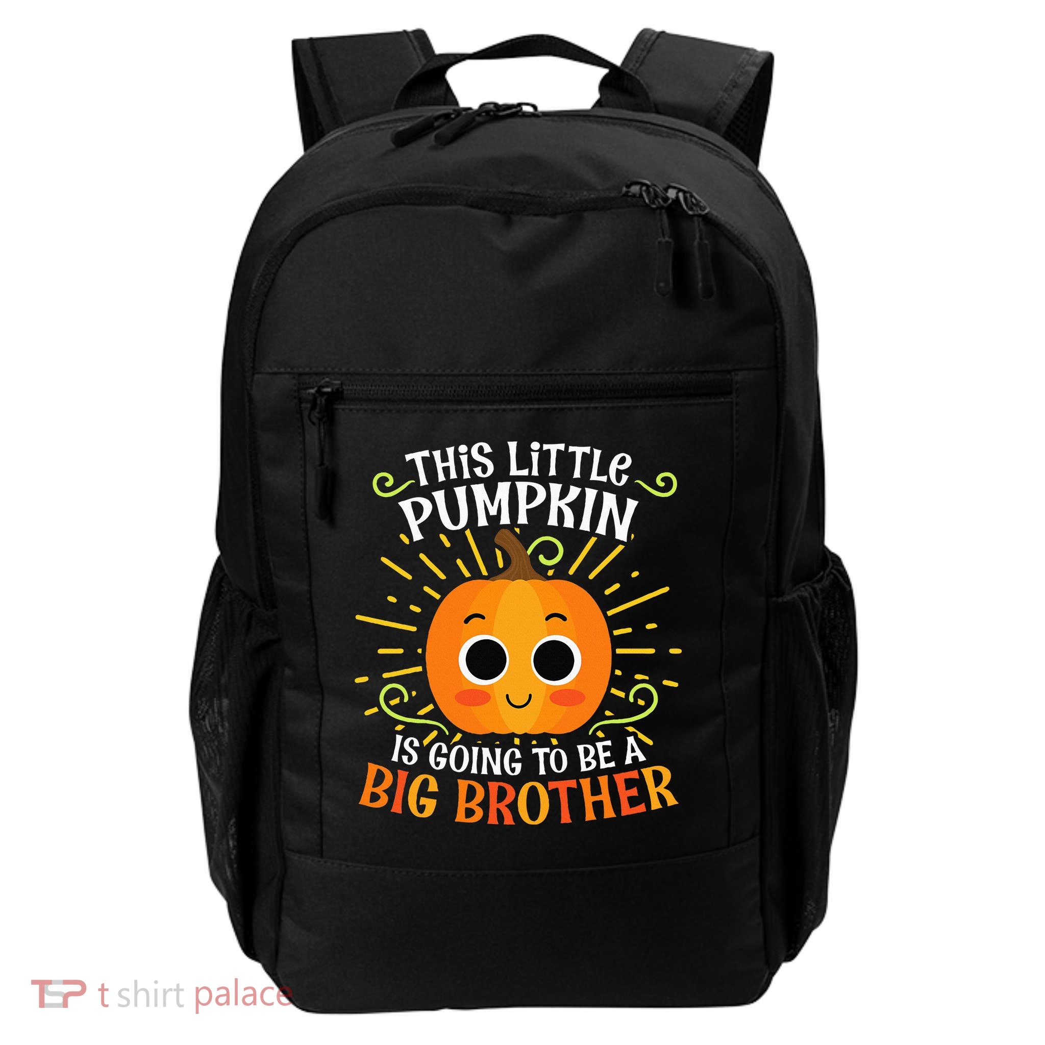 Big Brother Cute Thanksgiving Pumpkin Pregnancy Announcement Backpack
