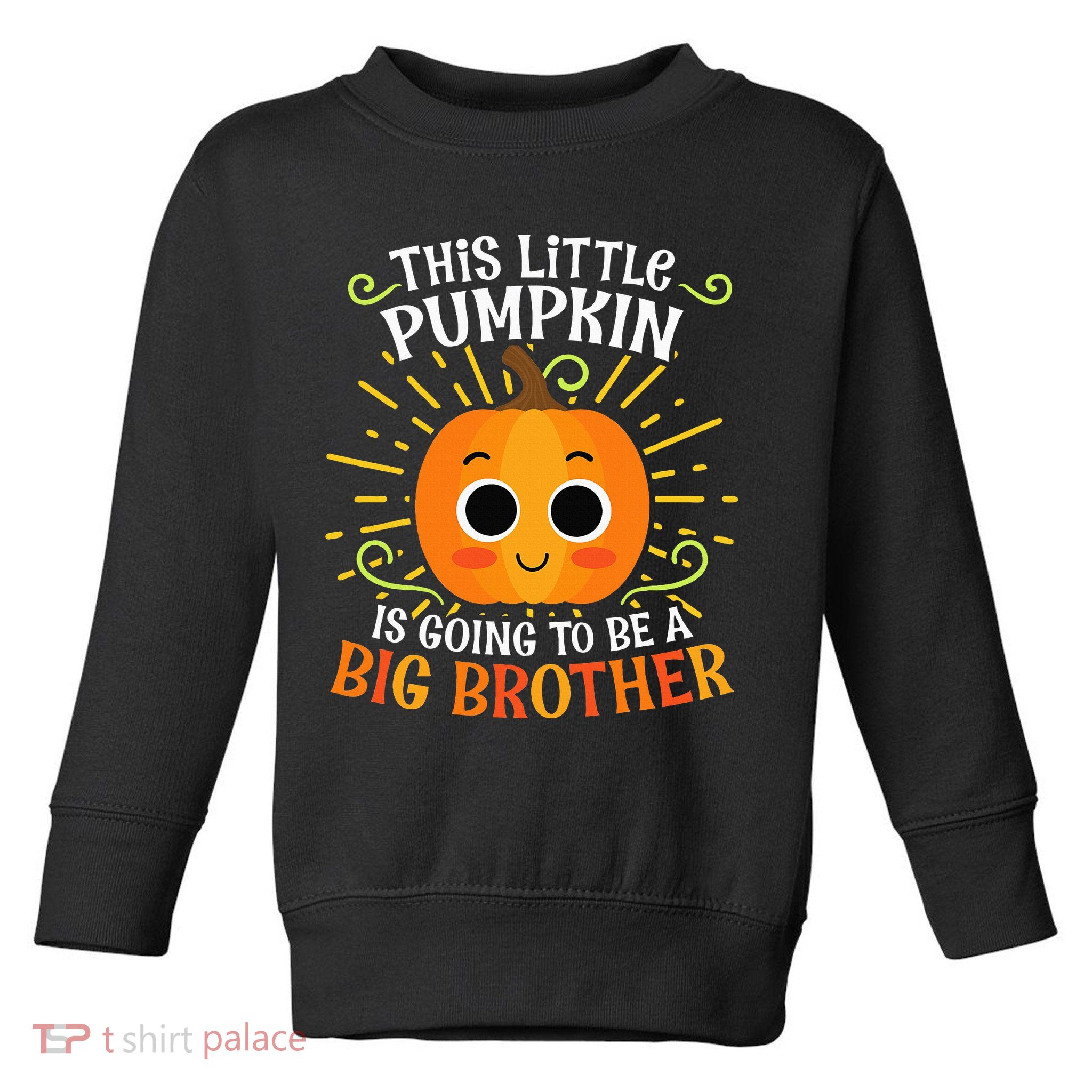 Big Brother Cute Thanksgiving Pumpkin Pregnancy Announcement Toddler Sweatshirt