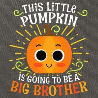 Big Brother Cute Thanksgiving Pumpkin Pregnancy Announcement Cotton Canvas Backpack