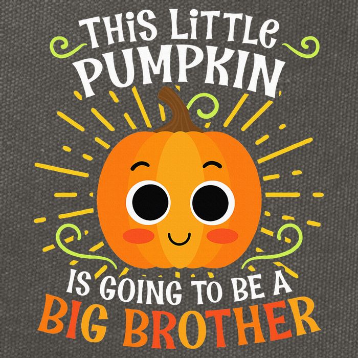 Big Brother Cute Thanksgiving Pumpkin Pregnancy Announcement Cotton Canvas Backpack
