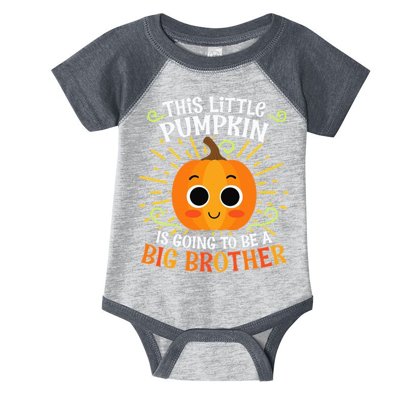 Big Brother Cute Thanksgiving Pumpkin Pregnancy Announcement Infant Baby Jersey Bodysuit