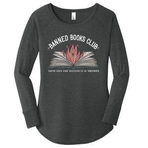 Banned Books Club Advocates For Intellectual Freedom Women's Perfect Tri Tunic Long Sleeve Shirt