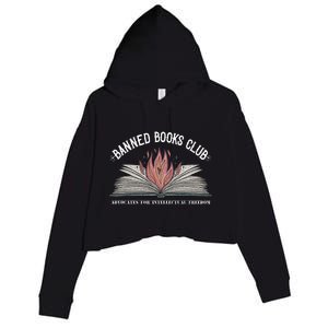 Banned Books Club Advocates For Intellectual Freedom Crop Fleece Hoodie