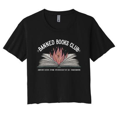 Banned Books Club Advocates For Intellectual Freedom Women's Crop Top Tee