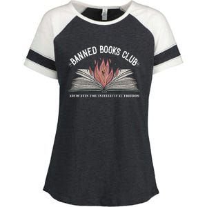 Banned Books Club Advocates For Intellectual Freedom Enza Ladies Jersey Colorblock Tee