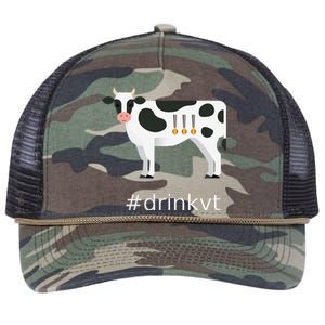 Beer Brew Cow Drinkvt Retro Rope Trucker Hat Cap