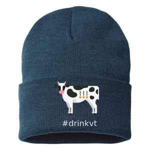 Beer Brew Cow Drinkvt Sustainable Knit Beanie