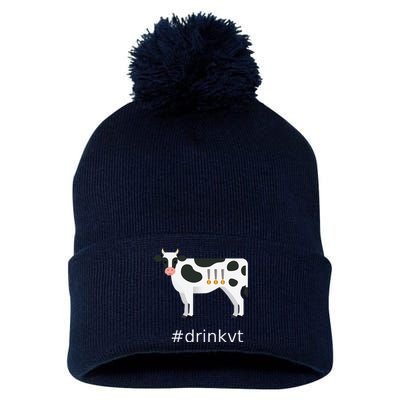 Beer Brew Cow Drinkvt Pom Pom 12in Knit Beanie