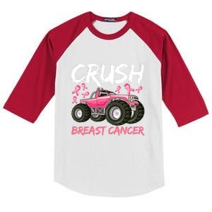 Boys Breast Cancer Awareness For Boys Toddlers Kids Colorblock Raglan Jersey