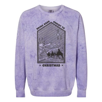 Bring Back Christ To Christmas Colorblast Crewneck Sweatshirt