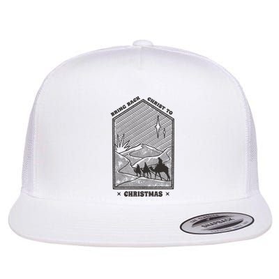 Bring Back Christ To Christmas Flat Bill Trucker Hat