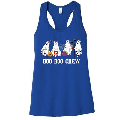 Boo Boo Crew Nurse Funny Ghost Halloween Nursing Women's Racerback Tank