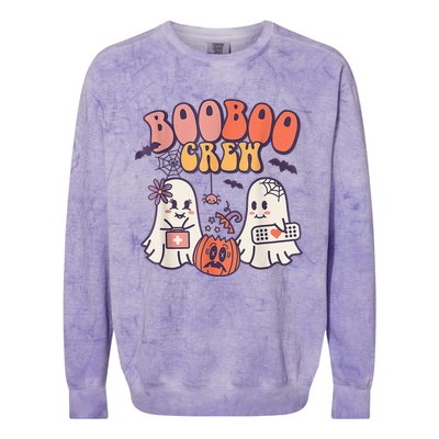 Boo Boo Crew Ghost Doctor Paramedic EMT Nurse Halloween Colorblast Crewneck Sweatshirt