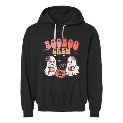 Boo Boo Crew Ghost Doctor Paramedic EMT Nurse Halloween Garment-Dyed Fleece Hoodie