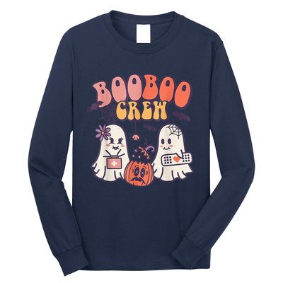 Boo Boo Crew Ghost Doctor Paramedic EMT Nurse Halloween Long Sleeve Shirt