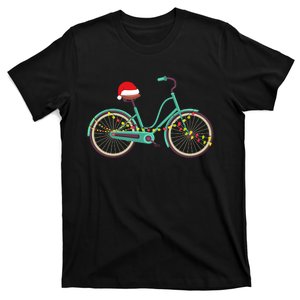 Bike Bicycle Christmas Santa Hat Xmas T-Shirt