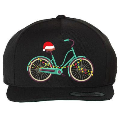 Bike Bicycle Christmas Santa Hat Xmas Wool Snapback Cap