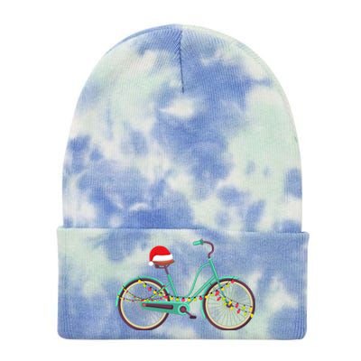 Bike Bicycle Christmas Santa Hat Xmas Tie Dye 12in Knit Beanie