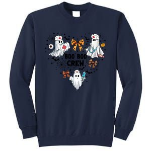 Boo Boo Crew Ghost Nurse Halloween Tall Sweatshirt