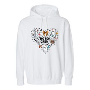 Boo Boo Crew Ghost Nurse Halloween Garment-Dyed Fleece Hoodie