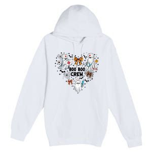 Boo Boo Crew Ghost Nurse Halloween Premium Pullover Hoodie