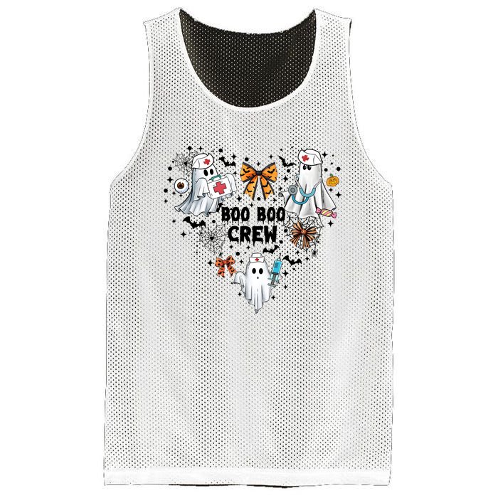 Boo Boo Crew Ghost Nurse Halloween Mesh Reversible Basketball Jersey Tank