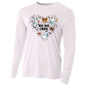 Boo Boo Crew Ghost Nurse Halloween Cooling Performance Long Sleeve Crew