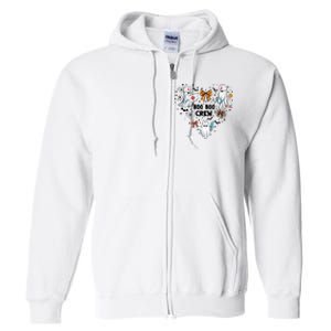 Boo Boo Crew Ghost Nurse Halloween Full Zip Hoodie