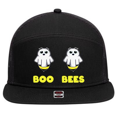 Boo Bees Couples Halloween Costume Gift 7 Panel Mesh Trucker Snapback Hat