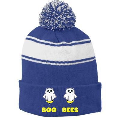 Boo Bees Couples Halloween Costume Gift Stripe Pom Pom Beanie