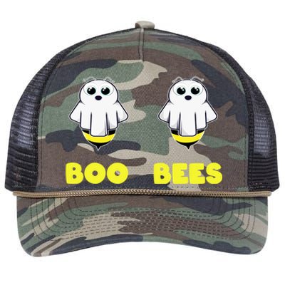 Boo Bees Couples Halloween Costume Gift Retro Rope Trucker Hat Cap