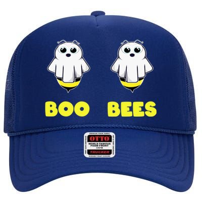 Boo Bees Couples Halloween Costume Gift High Crown Mesh Back Trucker Hat