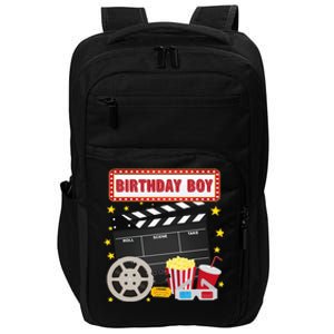 Birthday Boy Crew Movie Night Theme Matching Party Impact Tech Backpack